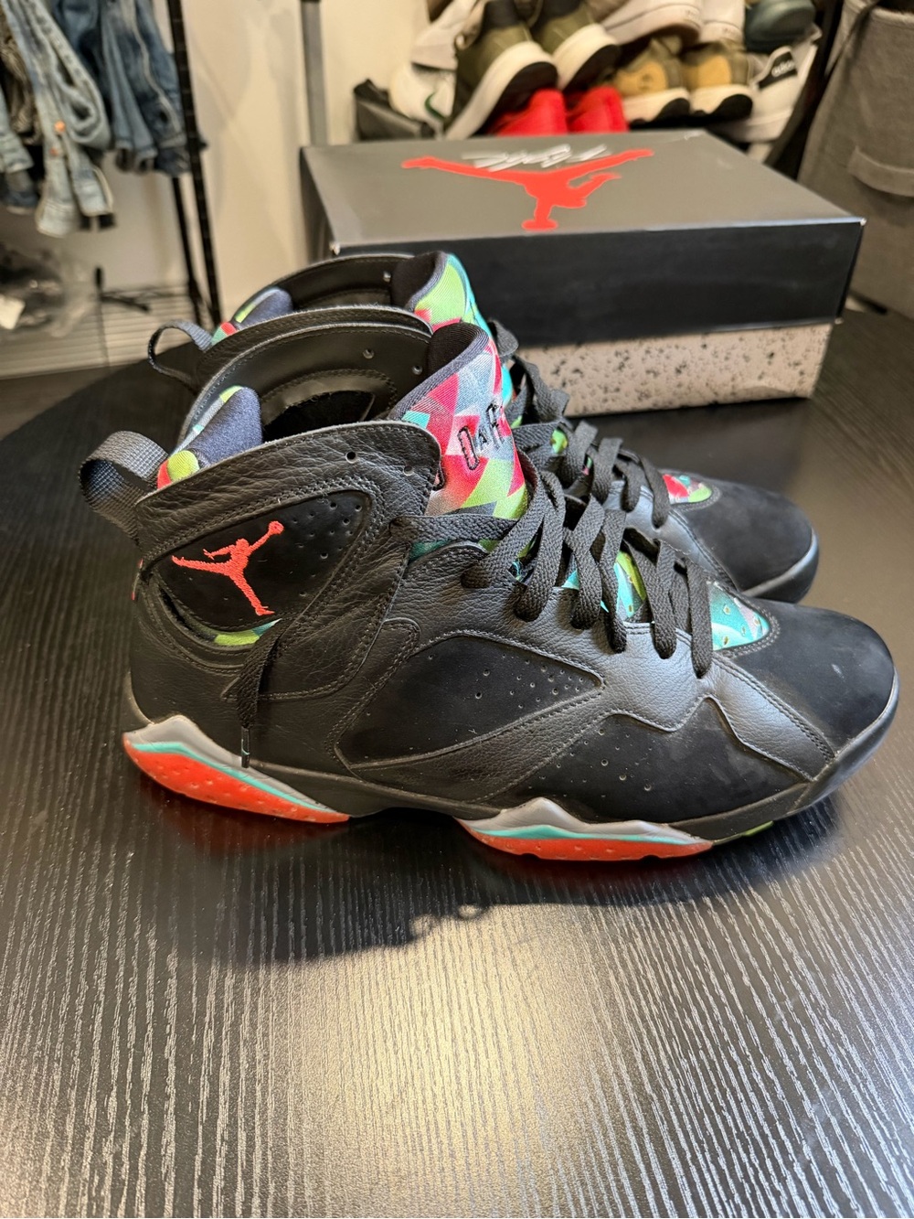 Jordan Kids' Black Sneakers with Multicolor Accents